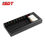 ISDT N8 Mehrkanal 18W 1,5 A 8 Steckplätze LCD AA/AAA Batterie Schnell ausgleich Ladegerät für LiIon LiHv Life NiMh Nicd Nizn RC Teile